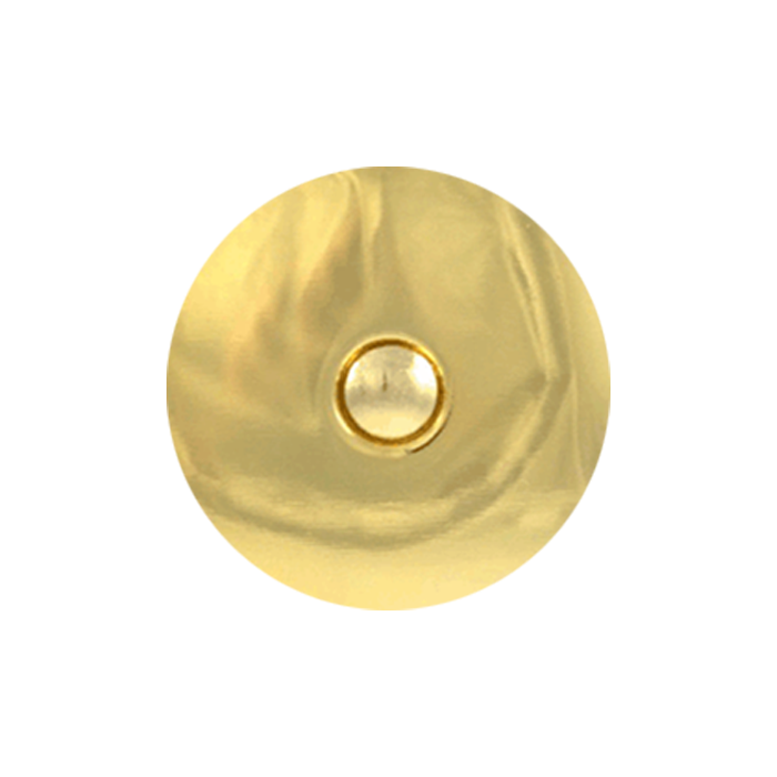 Roo Reflector Domed Metal Gold Plate